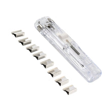 Portable Paper Clamp With 8 Pcs Clip Dispenser Handheld Paper Fast Clam (1 Set)