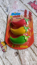 3D Fancy Colorful Chili Shape Erasers – Mini Novelty Eraser Set (3 Pc)